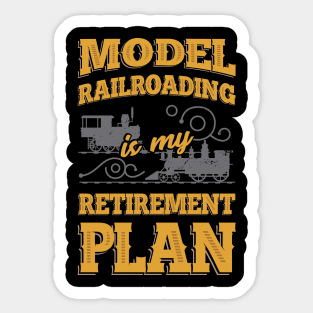 Model Railroading Train Railroad Retirement Gift Sticker